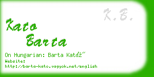 kato barta business card